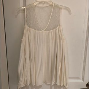 Long sleeve off the shoulder